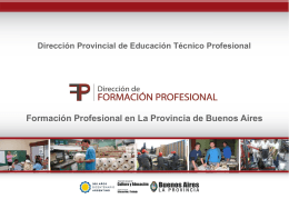 Formación Profesional en La Provincia de Buenos