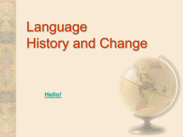 Language: History and Change