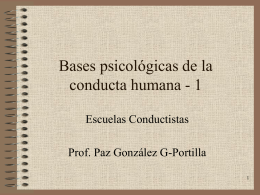 Bases psicológicas de la conducta humana