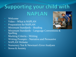 Preparing for NAPLAN at Home - Home
