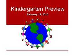 Kindergarten Preview