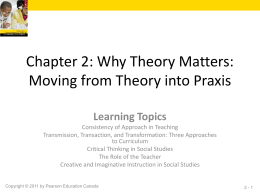 Chapter 2: Why Theory Matters: Moving from Theory