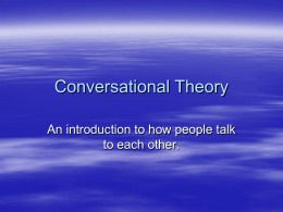 Conversational Theory! - Universiti Putra Malaysia