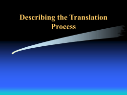 Describing the Translation Process