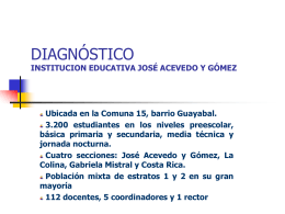 DIAGNÓSTICO INSTITUCION EDUCATIVA JOSÉ ACEVEDO Y