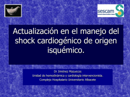 Shock cardiogénico - Complejo Hospitalario