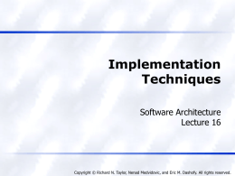 Implementation Techniques - University of Southern