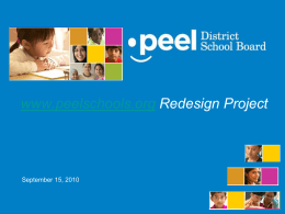 Presentation Title - Peel District School Board