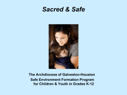 Sacred & Safe A Safe Environment Formation Program