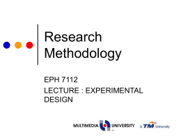 Research Methodology - Multimedia University