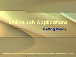 Online Job Applications