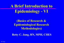 A Brief Introduction to Epidemiology