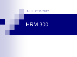 HRM 300 - Private International Institute of