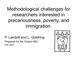 Methodological challenges for researchers