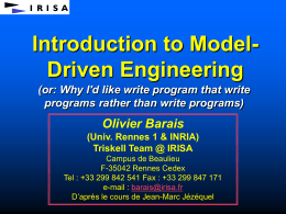 Model-Driven Engineering with Contracts, Patterns,