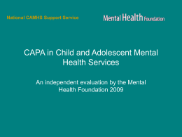 CAPA in Child and Adolescent Mental Health