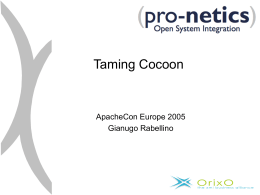 Taming Cocoon - Apache Software Foundation