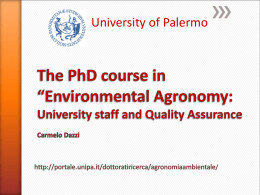 PhD course in Environmental Agronomy