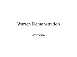Warren Demonstration