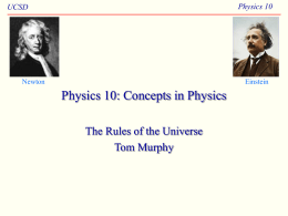 Physics 10 : Concepts in Physics