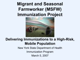 Migrant and Seasonal Farmworker Immunization