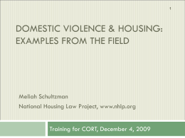 Domestic Violence and Rental Housing