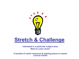 Stretch & Challenge - St Mary`s Church of England