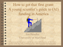 How to get that first grant: A young scientist’s
