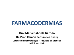 FARMACODERMIAS - Cátedra Dermatología