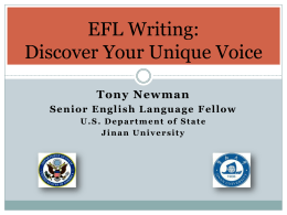 EFL Writing: Discover Your Unique Voice
