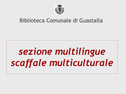 sezione multilingue scaffale multiculturale