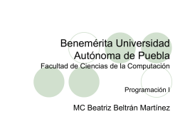 Benemérita Universidad Autónoma de Puebla Facultad