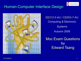 Human-Computer Interface Design