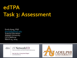 edTPA – Assessment Task