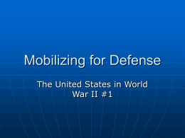 Mobilizing for Defense - Santa Ana Unified School
