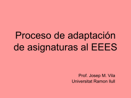 Proceso de adaptación de asignaturas al EEES