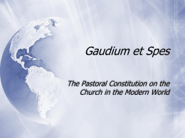 Gaudium et Spes - Catholic Diocese of Townsville