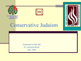 Conservative Judaism - University of Missouri–St.