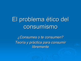 El problema ético del consumismo