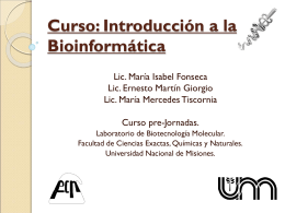 Curso: Introducción a la Bioinformática