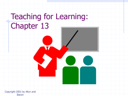 Planning to Teach: Chapter 12