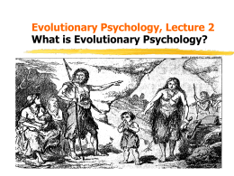 What is Evolutionary Psychology?