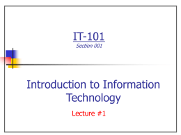 IT-101 - George Mason University