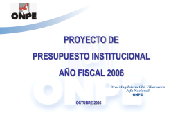 Proyecto de Presupuesto 2004