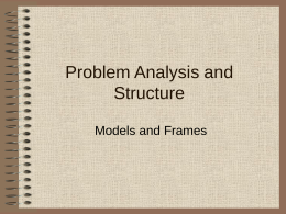 Problem Analysis and Structure
