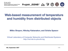 Web-based measurement of temperature and humidity