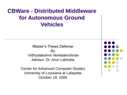 Distributed Middleware for Autonomous Vehicles