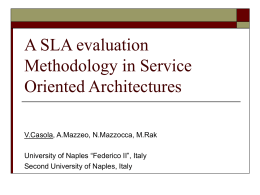 A SLA evaluation Methodology in Service Oriented