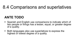 8.4 Comparisons and superlatives