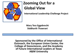 Zooming Out for a Global View Global Issues